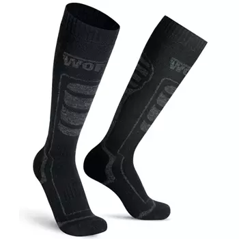 Worik Alpes knee-high socks with merino wool, Black