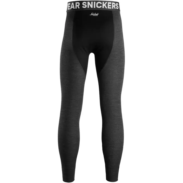 Snickers termounderbukser med merinould 9481, Anthracite Melange/Black, large image number 2