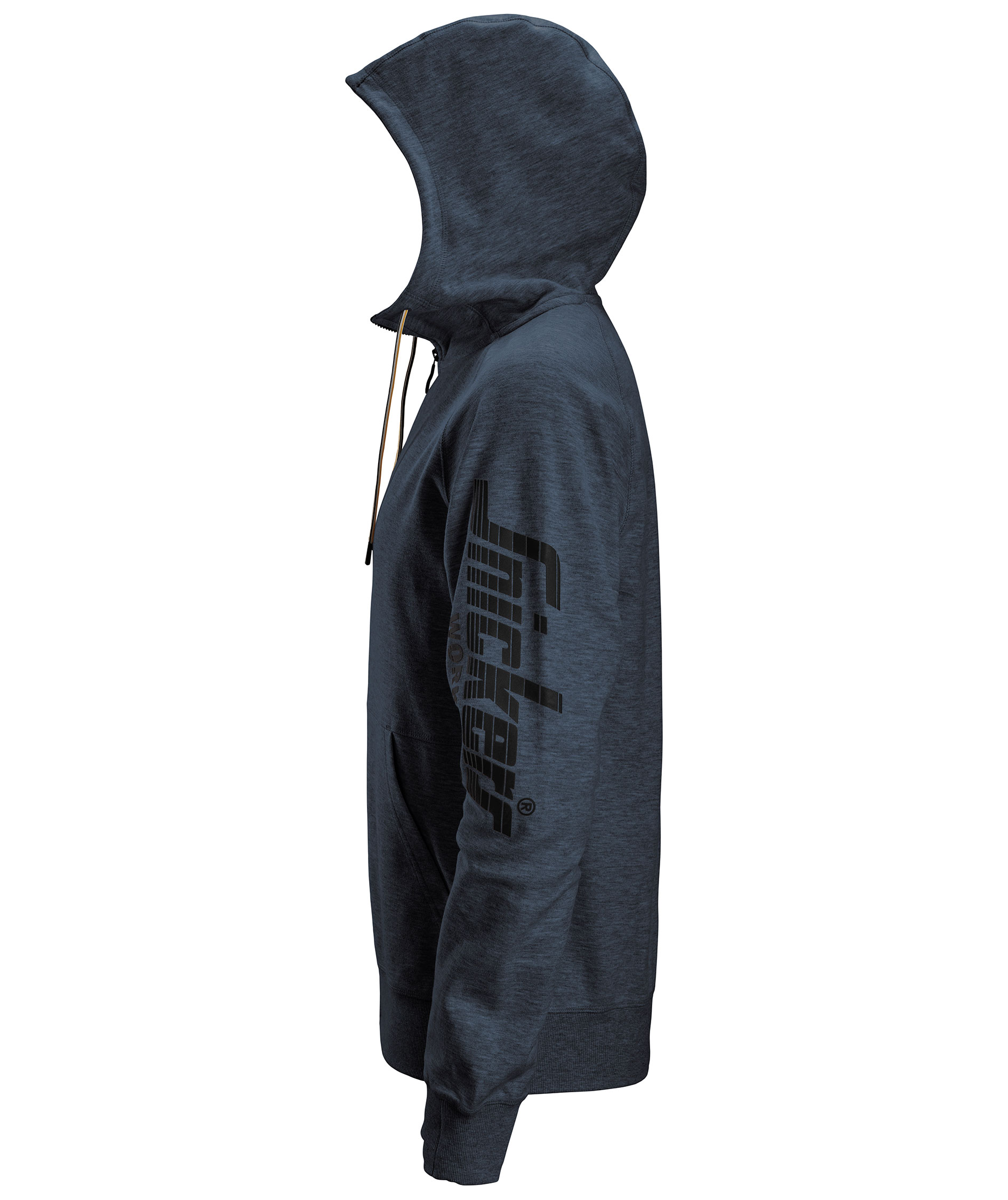 Snickers logo hoodie with zipper 2895, Navy melange, large image number 3