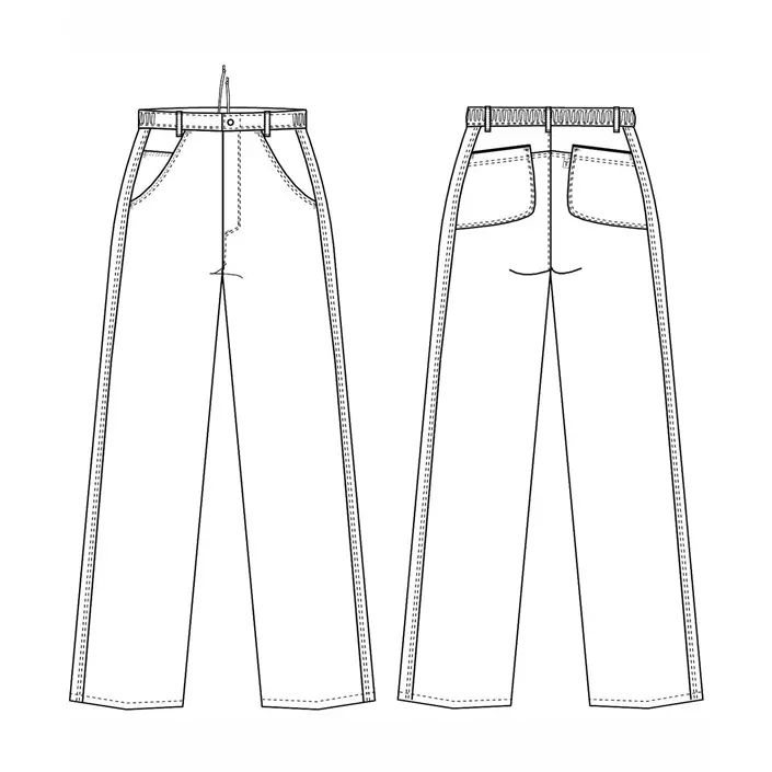 Kentaur  trousers with extra short leg length, White, large image number 1