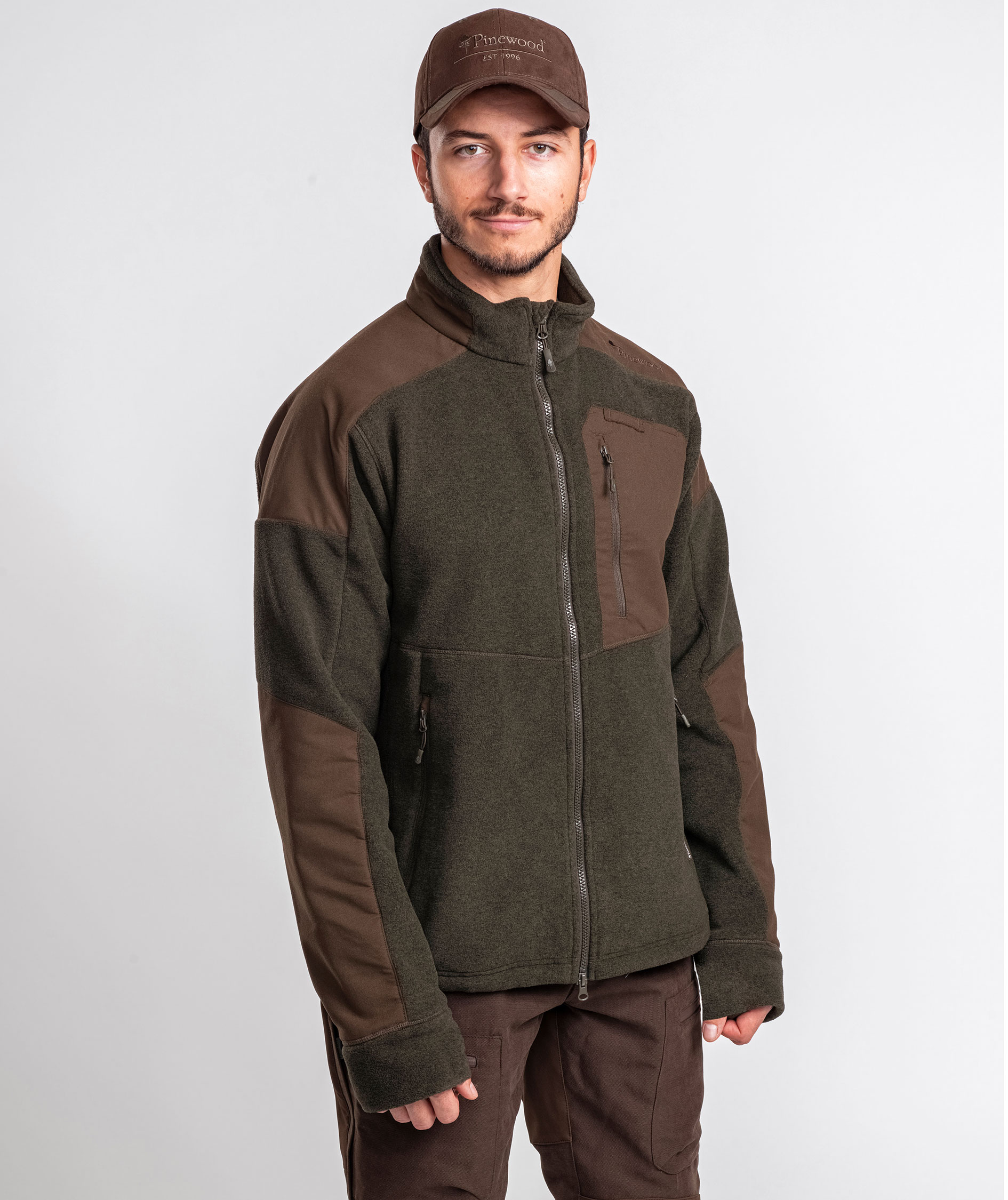 Pinewood&nbsp;Sm&aring;land Forest fleecejakke, Jagtgr&oslash;n, large image number 1