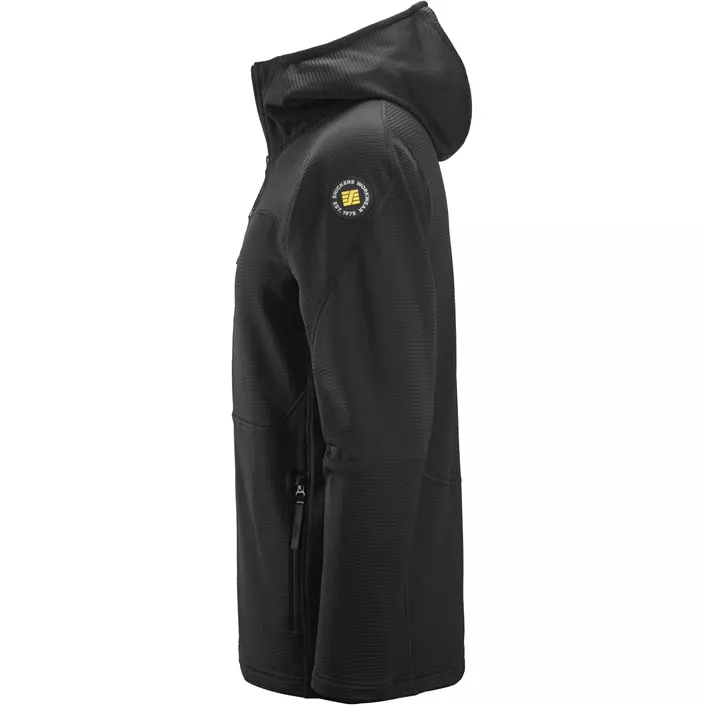 Snickers Body Mapping fleece hættetrøje med lynlås 9420, Black/Black, large image number 4