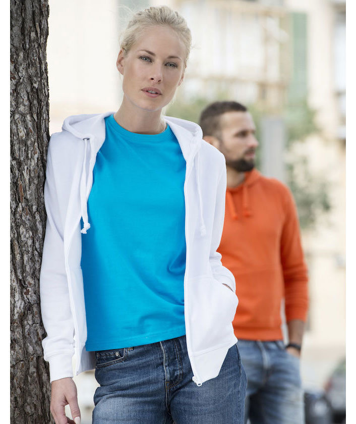 Clique Basic Hoody Zip dame h&aelig;ttetr&oslash;je, Hvid, large image number 4