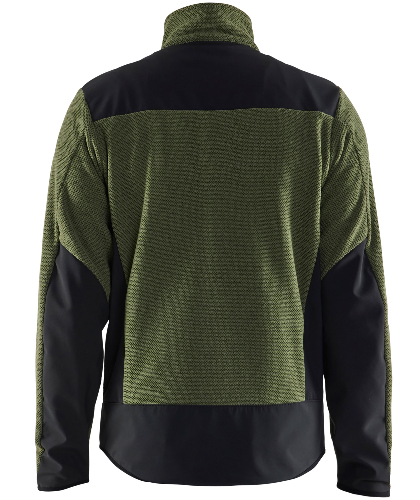 Bl&aring;kl&auml;der knitted jacket with softshell, Autumn green/Black