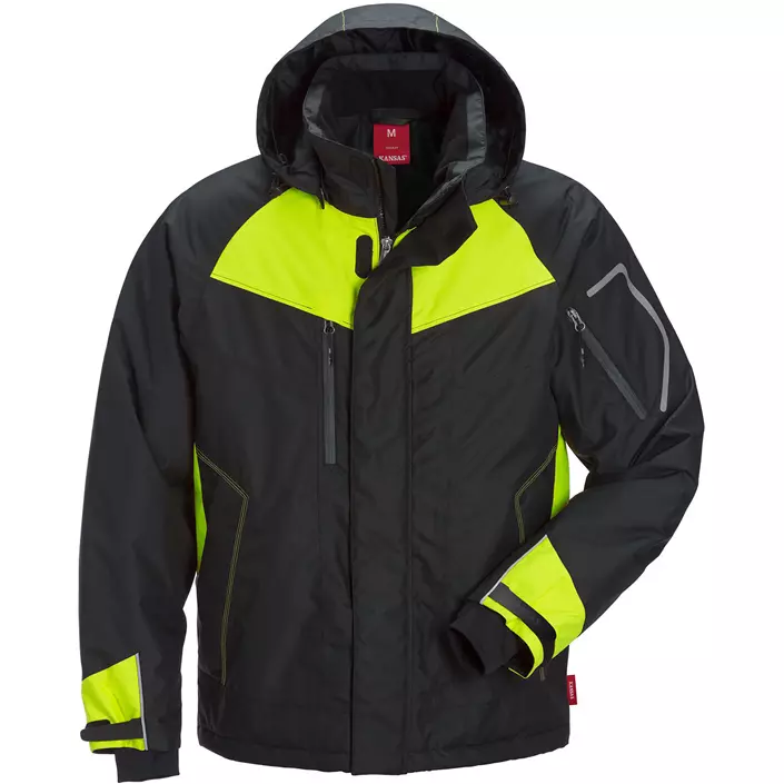 Kansas Airtech® winter jacket 4410​, Black/Hi-Vis Yellow, large image number 0