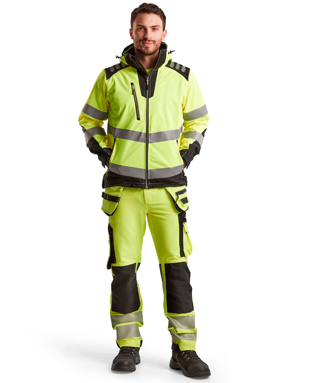 Bl&aring;kl&auml;der softshell jacket, Hi-vis Yellow/Black