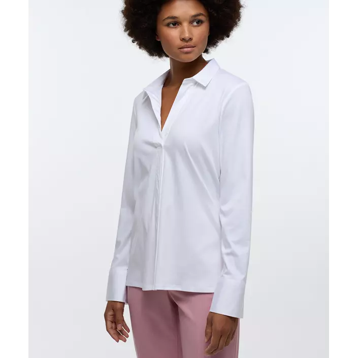 Eterna Jersey Regular fit Damenhemd, White, large image number 1