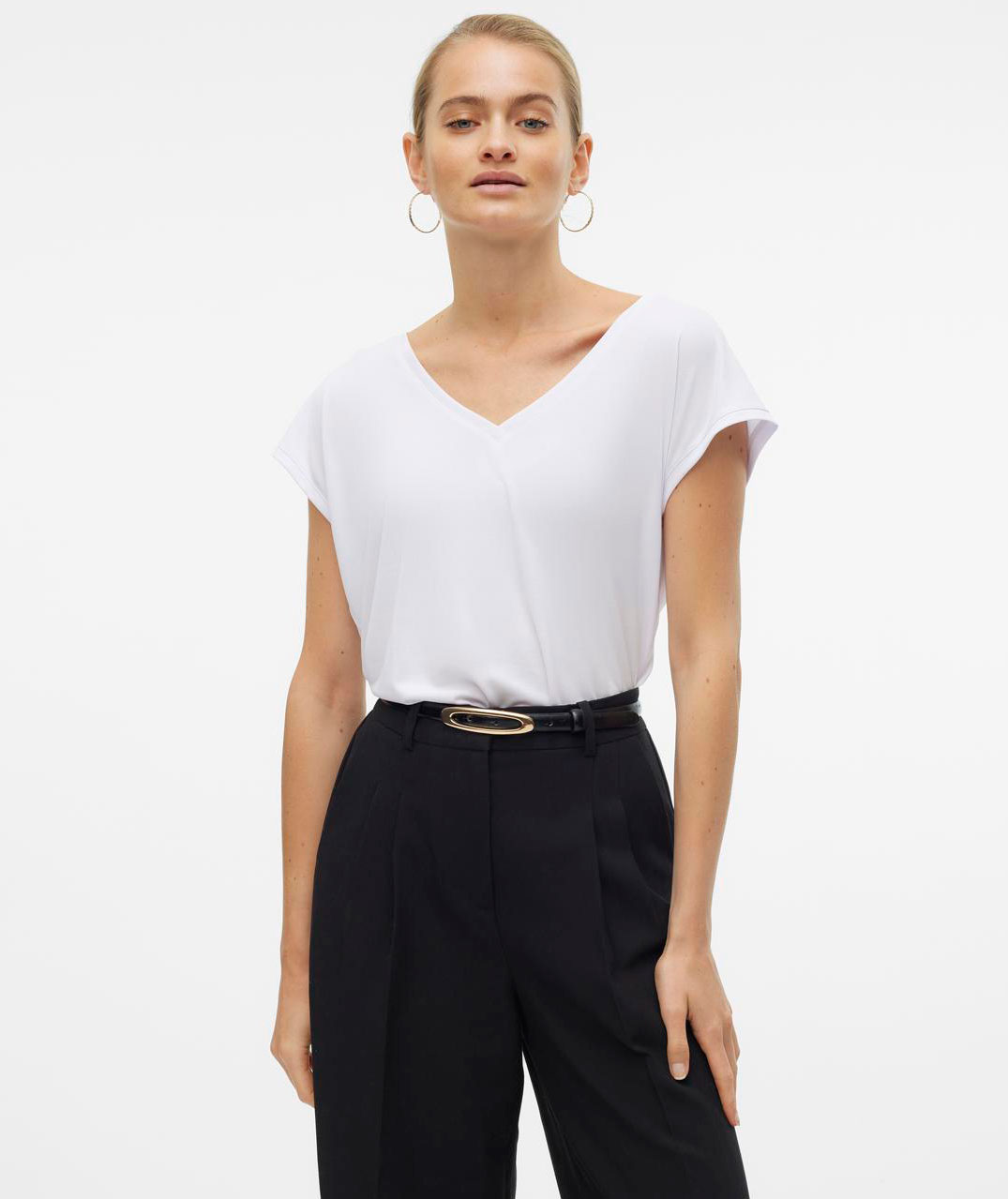 Vero Moda VMFILLI Damen T-shirt, Bright White, Bright White, large image number 4