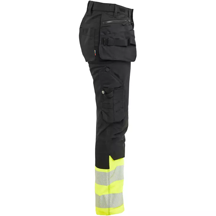 Blåkläder dame håndværkerbukser, Sort/Hi-Vis Gul, large image number 2