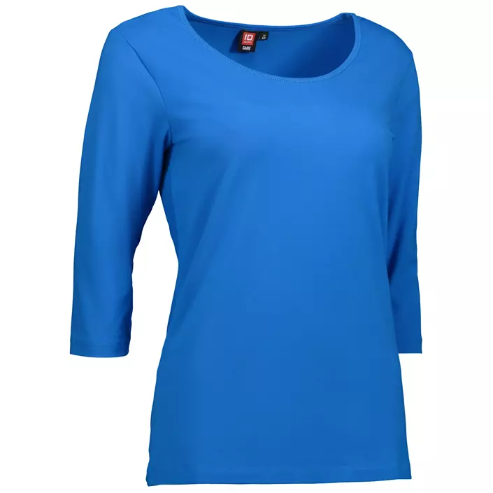 ID Identity Stretch T-shirt dam med 3/4-ärmar, Turkos, large image number 1