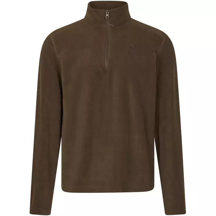 Seeland Benjamin half zip fleecetröja, Dark brown, large image number 0