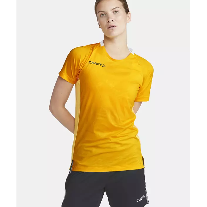 Craft Premier Solid Jersey dame T-shirt, Sweden yellow, large image number 5