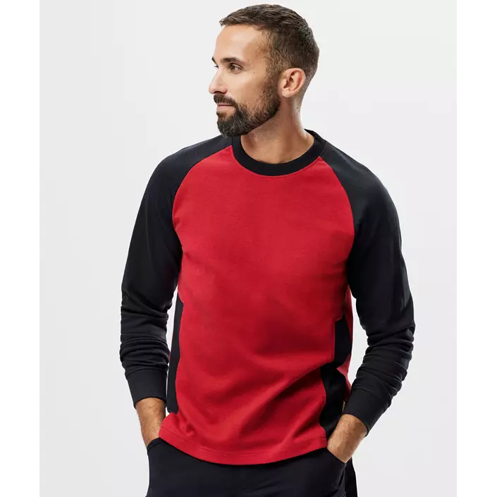 Snickers long-sleeved T-shirt 2840, Chili Red/Black, large image number 1