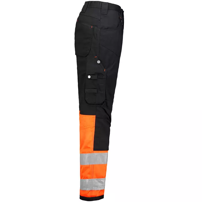 Vidar V5005 arbejdsbukser, Sort/Hi-vis Orange, large image number 2