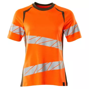 Mascot Accelerate Safe dame T-skjorte, Hi-vis Oransje/Mosgrønn