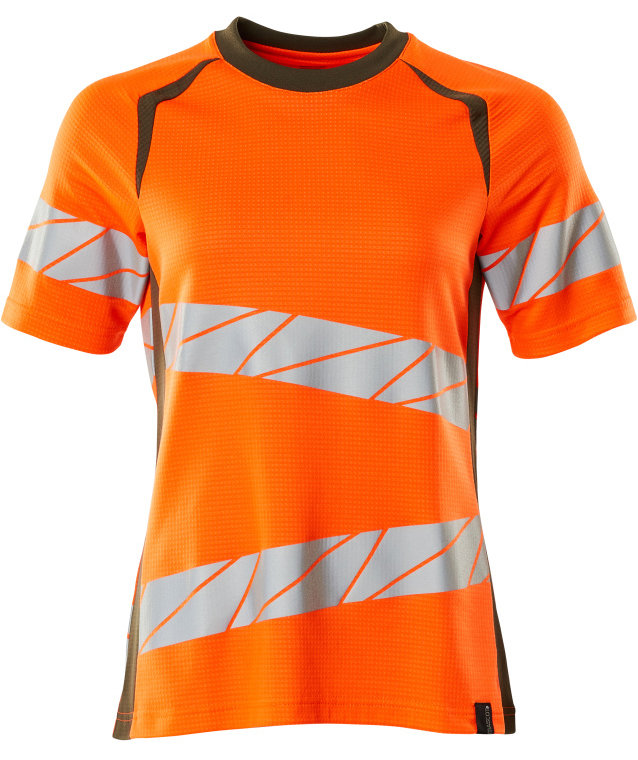 Mascot Accelerate Safe women's T-shirt, Hi-Vis Orange/Moss
