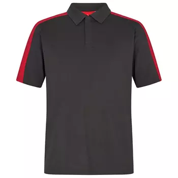 Engel Galaxy polo shirt, Antracit Grey/Tomato Red