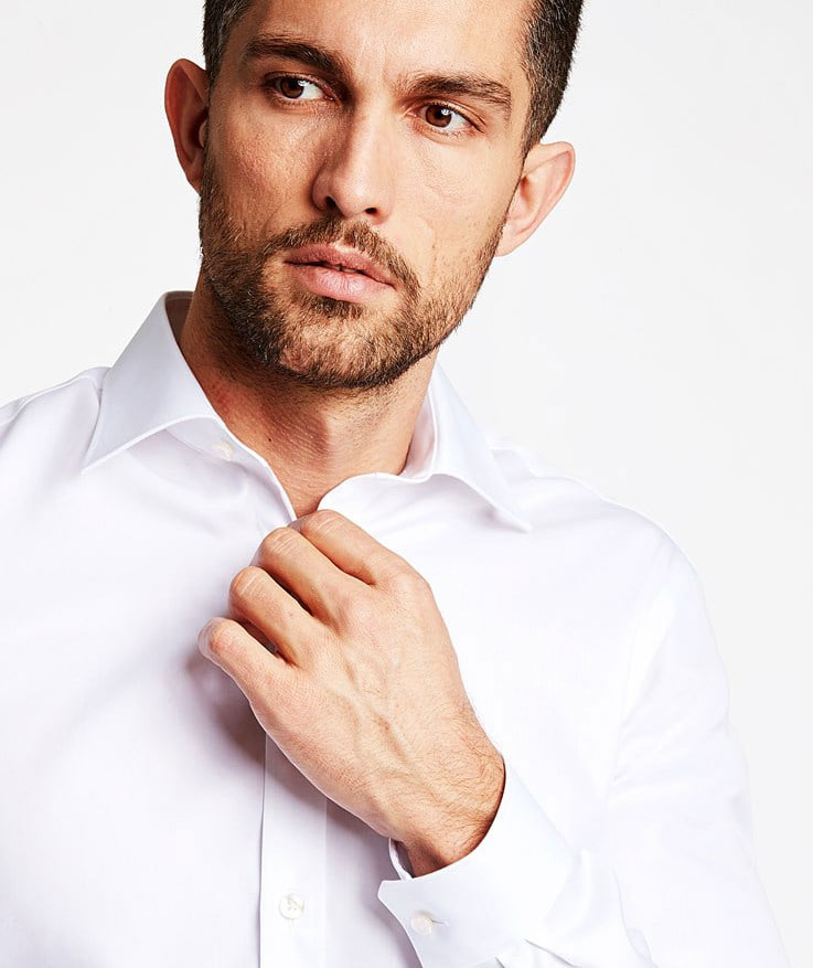 Lindbergh Technical Cover Modern fit Hemd, Wei&szlig;, large image number 3