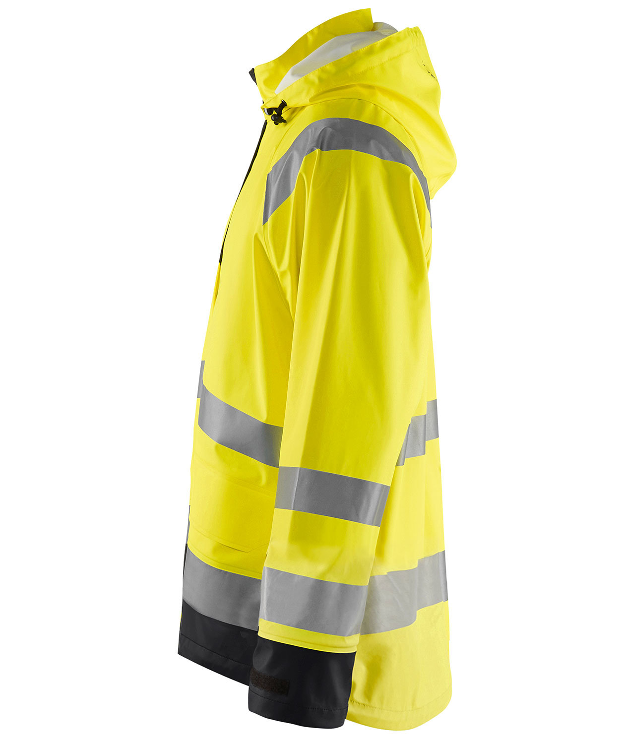 Bl&aring;kl&auml;der regnjakke Level 1, Hi-vis Gul/Svart, large image number 2