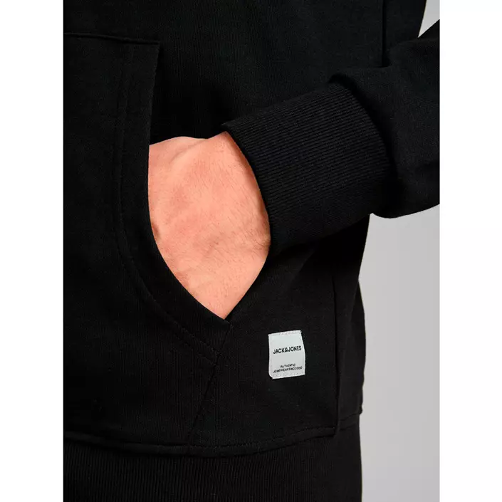 Jack & Jones JJEBASIC hoodie with full zipper, Black, large image number 3