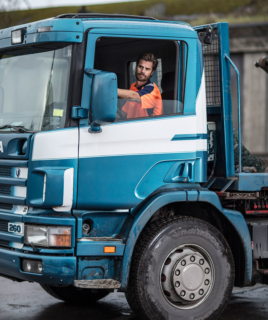 YOU Bor&aring;s visibility polo shirt, Safety orange, large image number 1