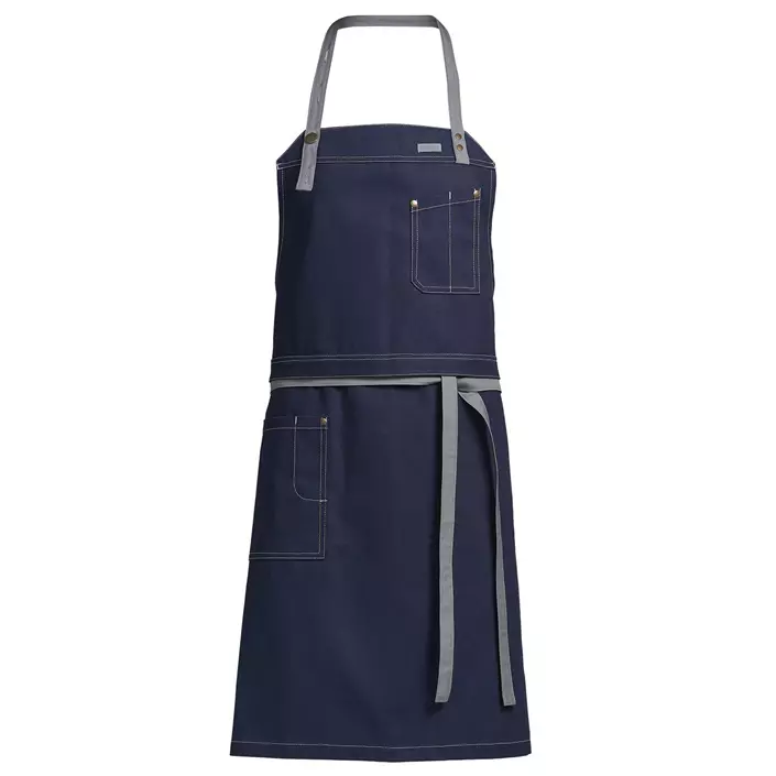 Kentaur Raw bib apron with pockets, Sailorblue, Sailorblue, large image number 0