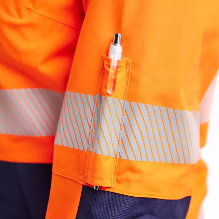 Blåkläder dame skalljakke, Hi-Vis Orange/Marine, large image number 7