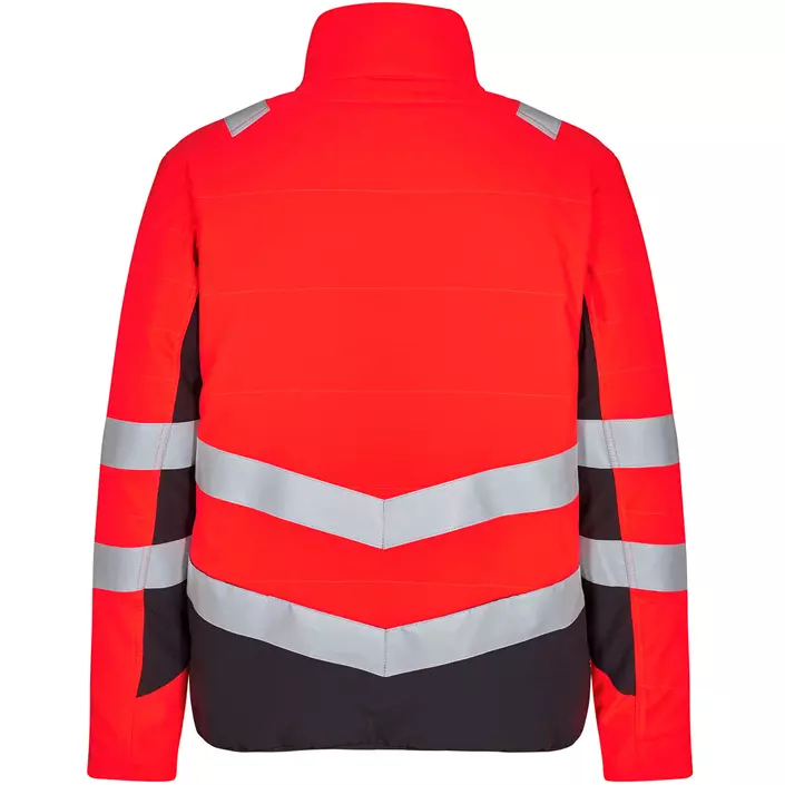 Engel Safety vattert jakke, Hi-vis Rød/Svart, large image number 1