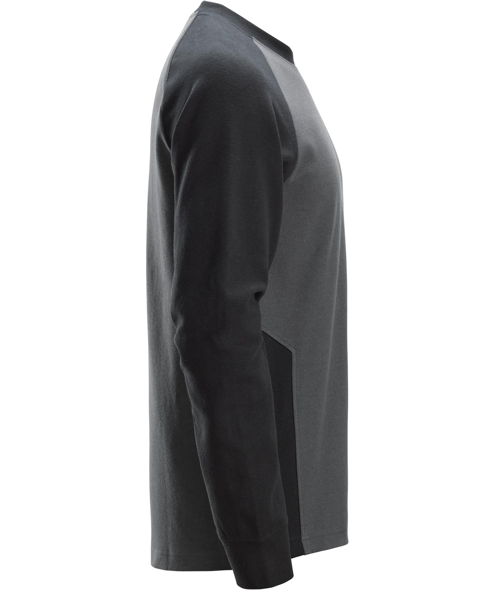 Snickers lang&aelig;rmet T-shirt 2840, Steel Grey/Black, large image number 2