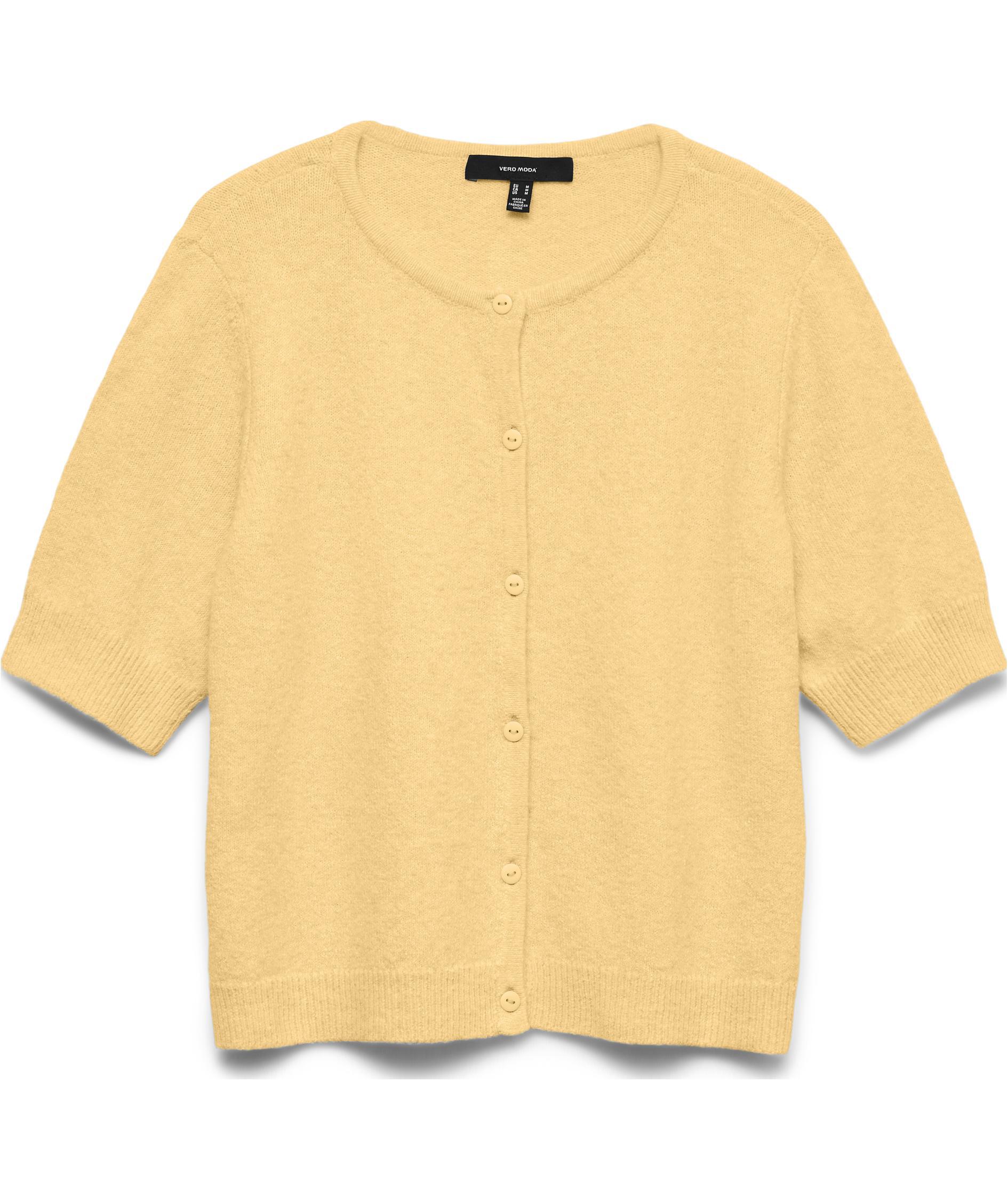 Vero Moda VMDOFFY kurz&auml;rmlige Damen Cardigan, Golden Haze Melange