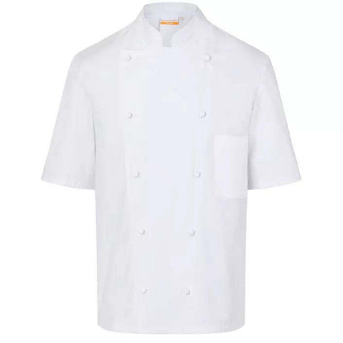 Karlowsky Lennert short-sleeved chefs jacket without buttons, White, large image number 0