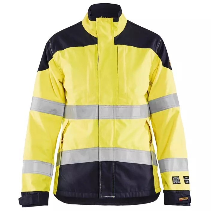 Blåkläder women's Multinorm working jacket, Hi-vis yellow/Marine blue, large image number 0
