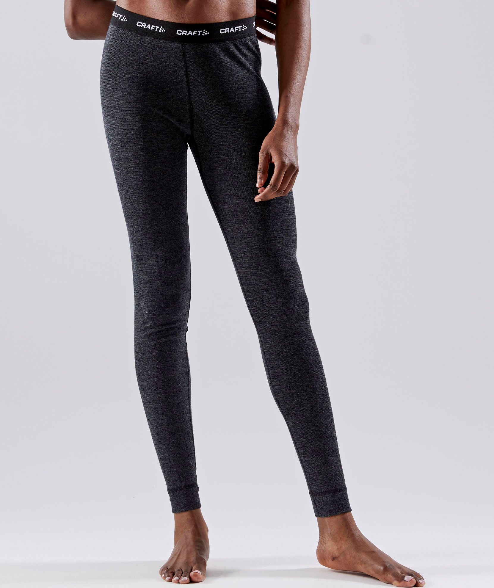 Craft Core women's baselayer set with merinowool, Black Melange, large image number 6