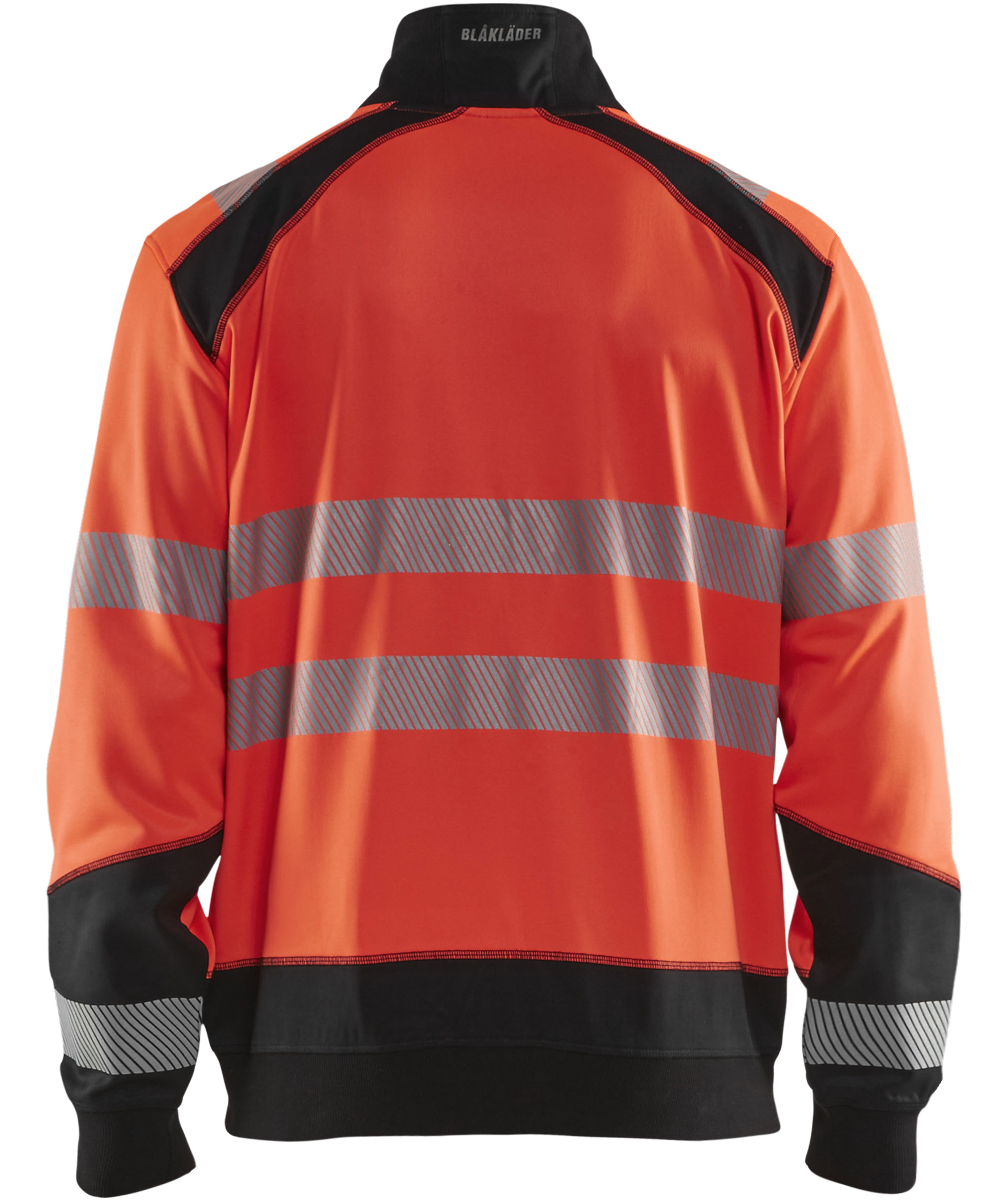 Bl&aring;kl&auml;der half zip collegegenser, Hi-Vis r&oslash;d/svart, large image number 2