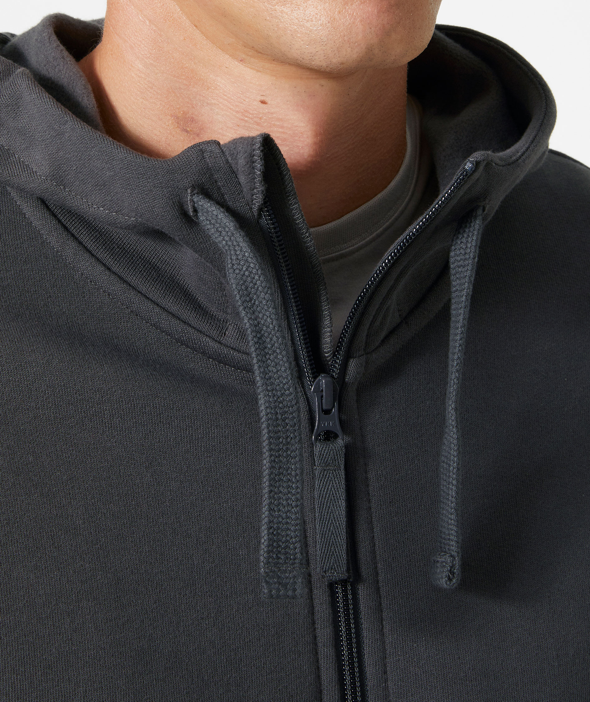 Helly Hansen Classic h&aelig;ttetr&oslash;je med lynl&aring;s, Dark Grey, large image number 4