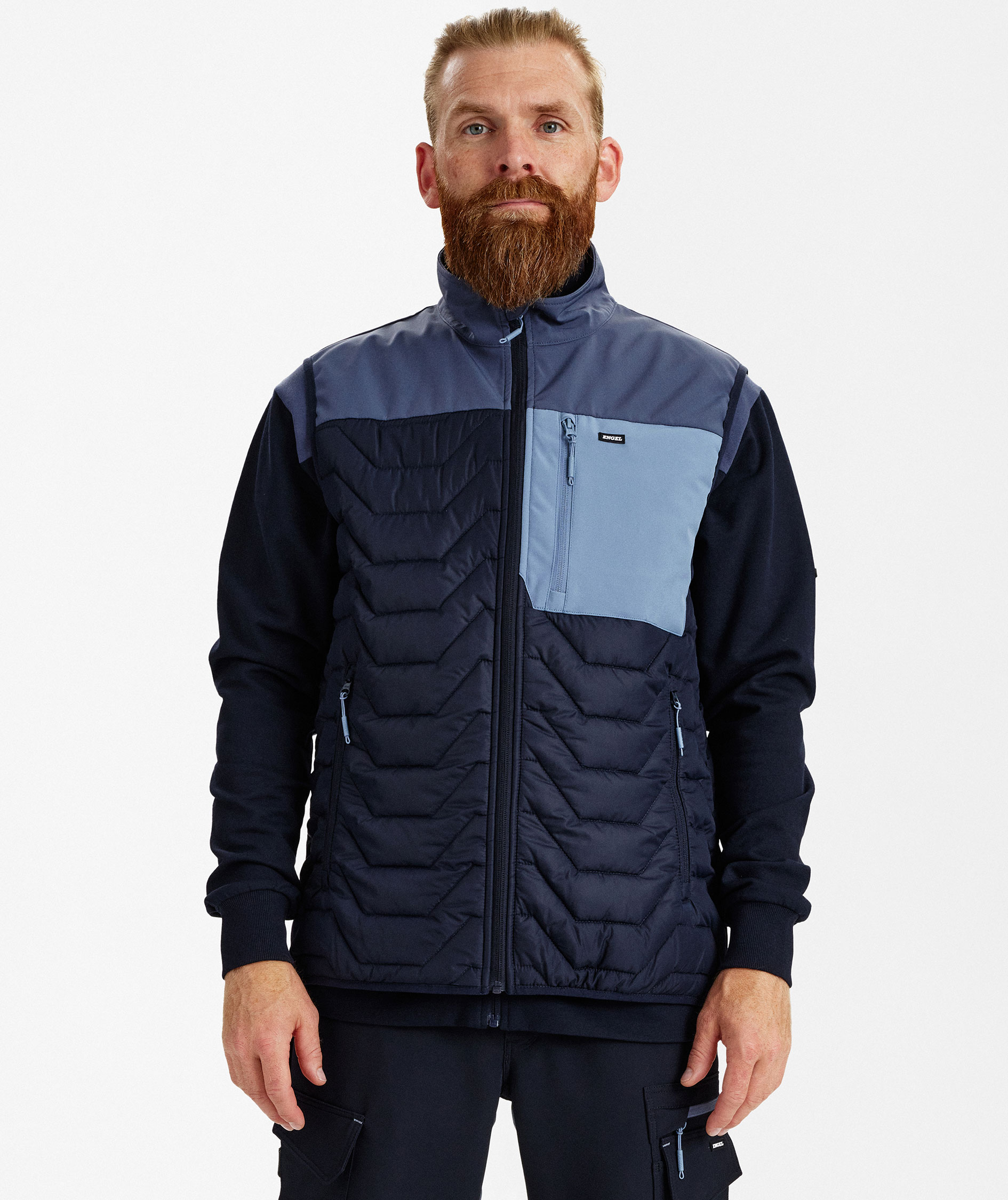 Engel Entire Steppweste, Deep Blue/Dark Sea