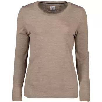 Seven Seas women's knitted pullover with merino wool, Sand melange