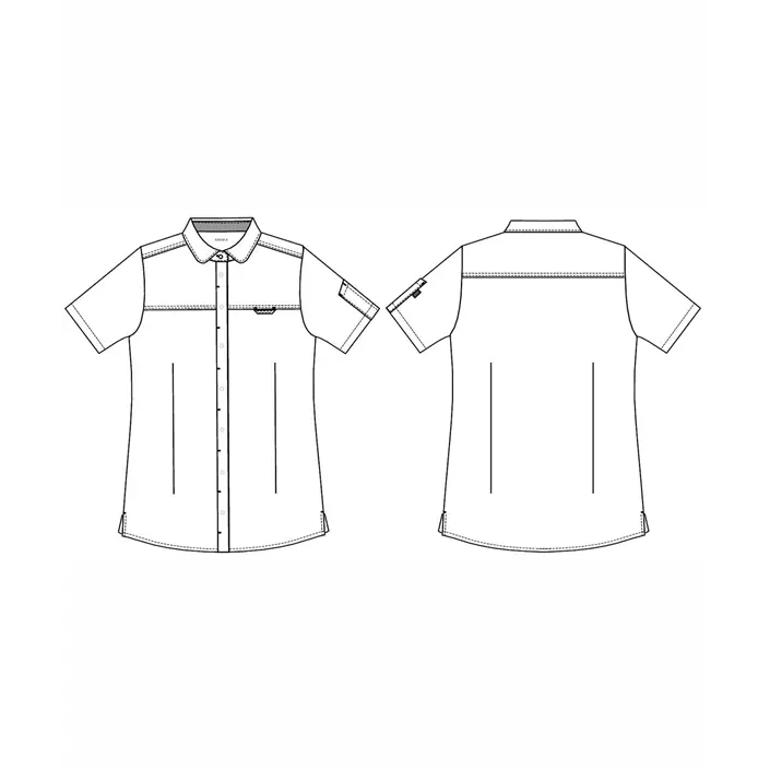 Kentaur modern fit women's short-sleeved shirt, Chambray Grey, large image number 2