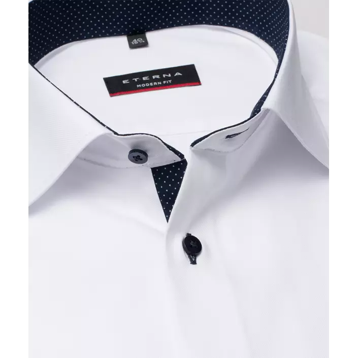 Eterna Fein Oxford Modern fit kurzärmlige Hemd, White, large image number 2