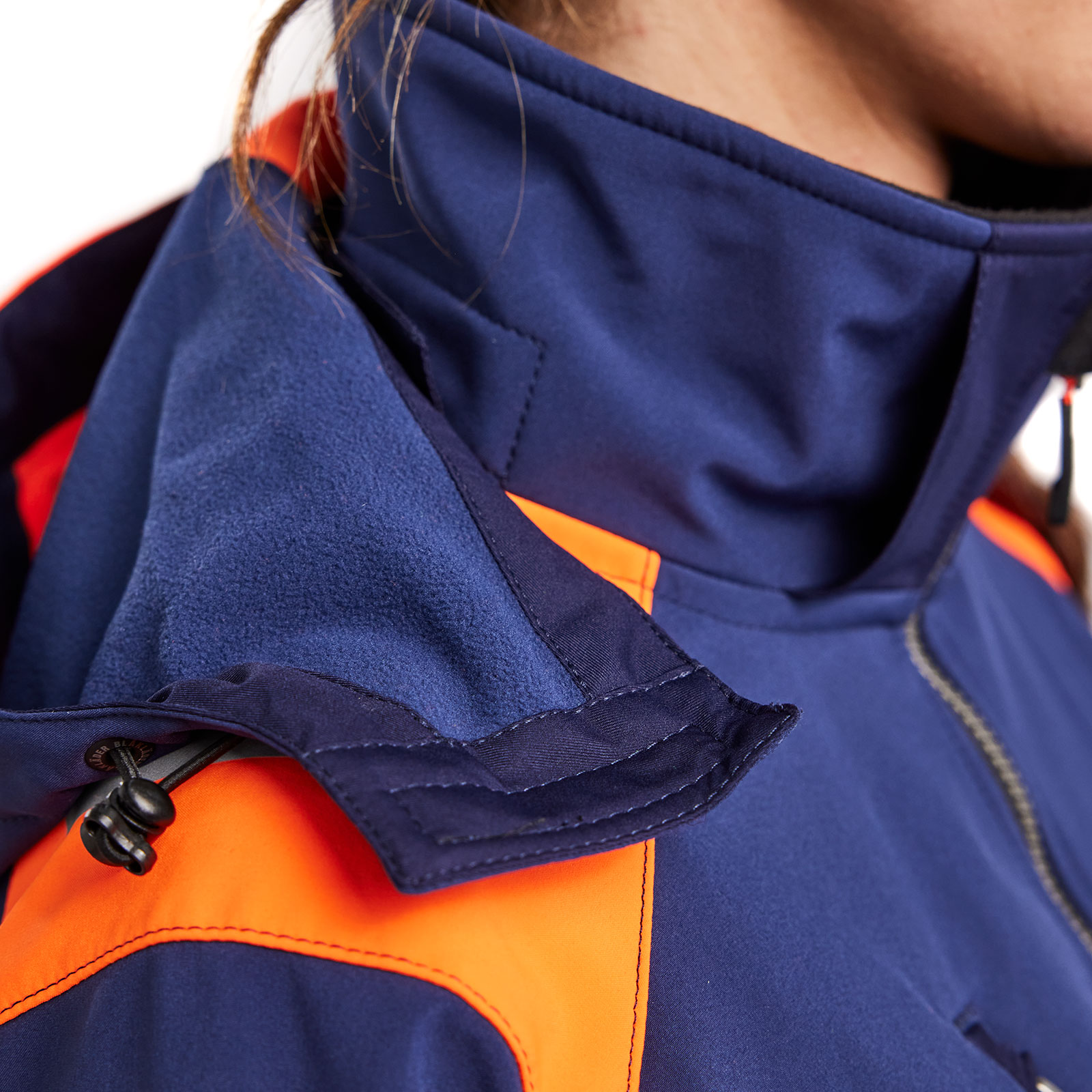 Bl&aring;kl&auml;der dame softshelljacka, Marinbl&aring;/Varselorange, large image number 5
