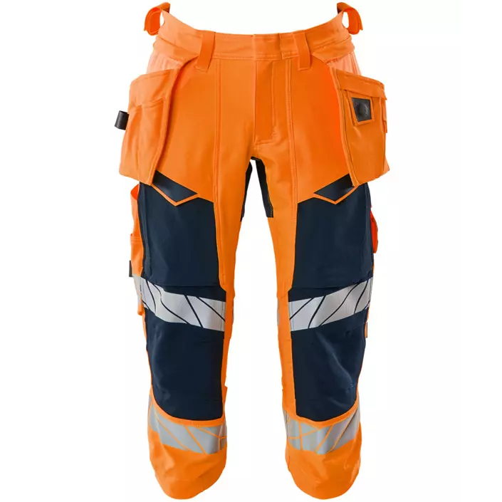 Mascot Accelerate Safe craftsman knee pants full stretch, Hi-Vis Orange/Dark Marine, large image number 0