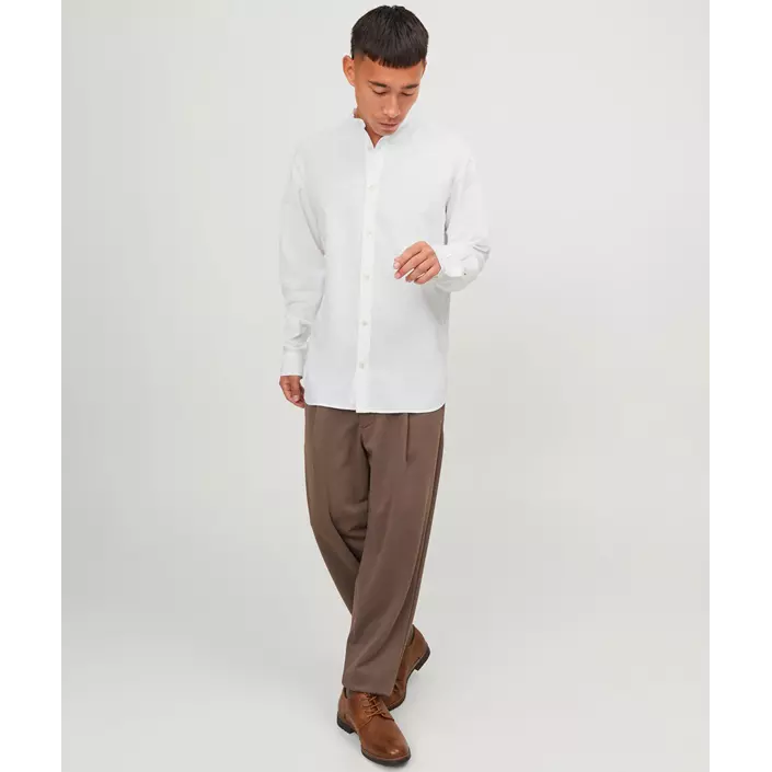 Jack & Jones JJESUMMER shirt with linen, White, large image number 1