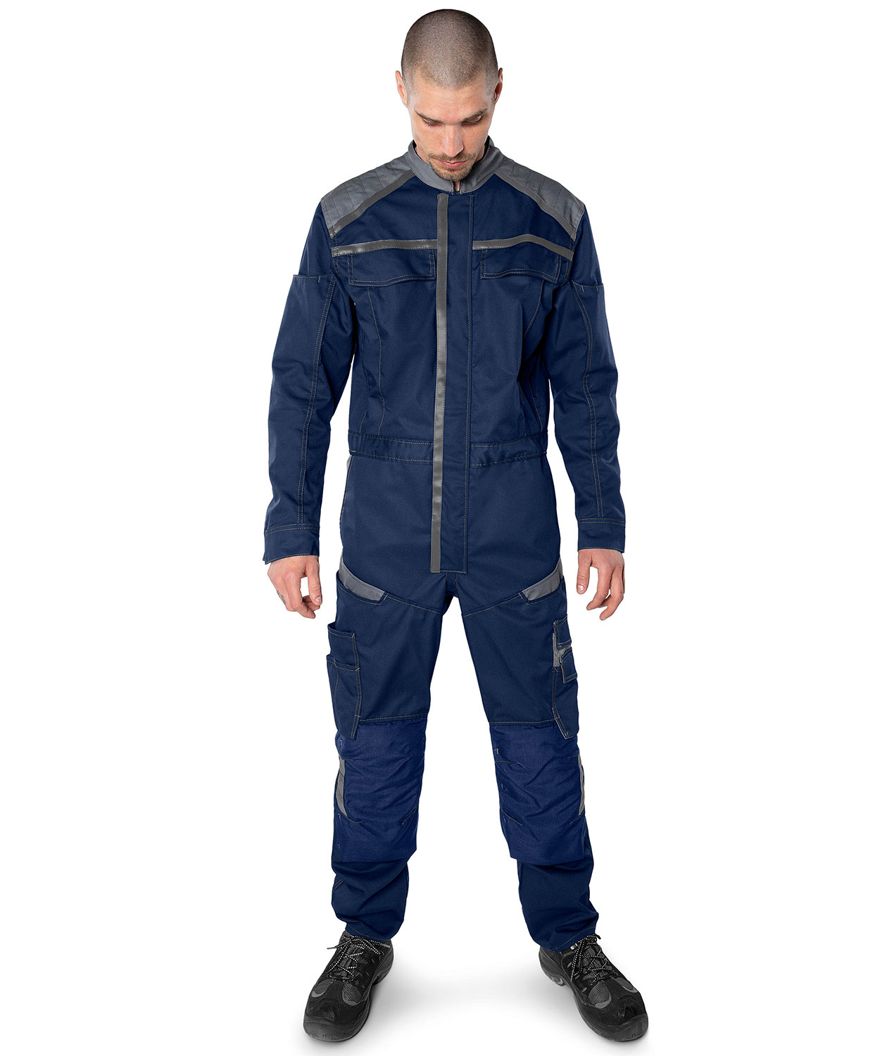 Fristads kedeldragt 8555, Marine/Gr&aring;, large image number 1