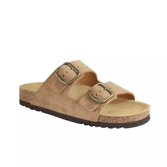 Scholl Josephine suede dame sandal, Taupe - Main Image