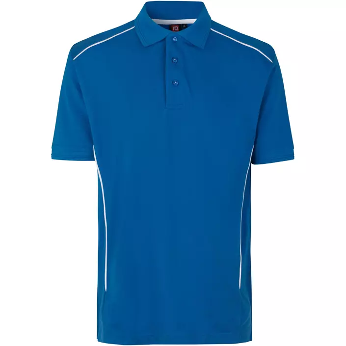 ID PRO Wear pipings polo shirt, Azure Blue, large image number 0