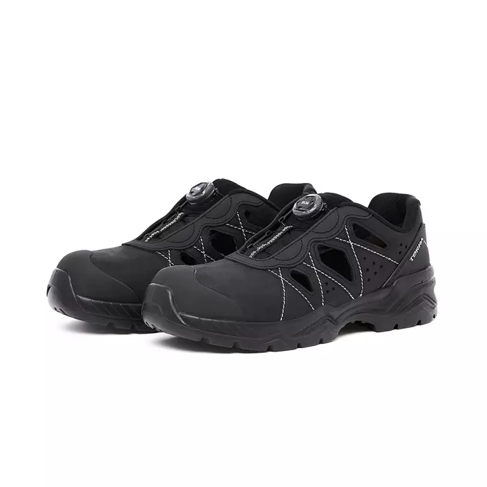 Terra 10709 safety sandals S1P, Black, large image number 2