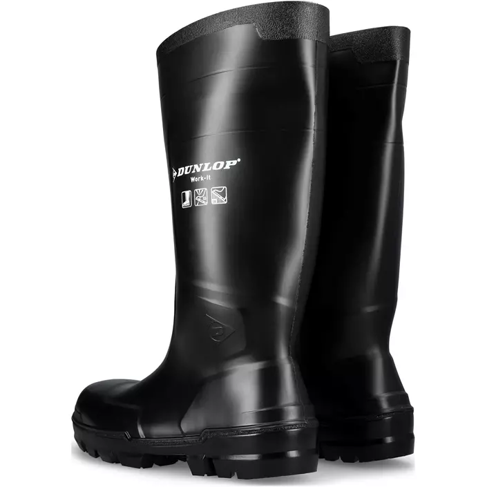 Dunlop Work-IT skyddsgummistövlar  S5, Svart, large image number 4