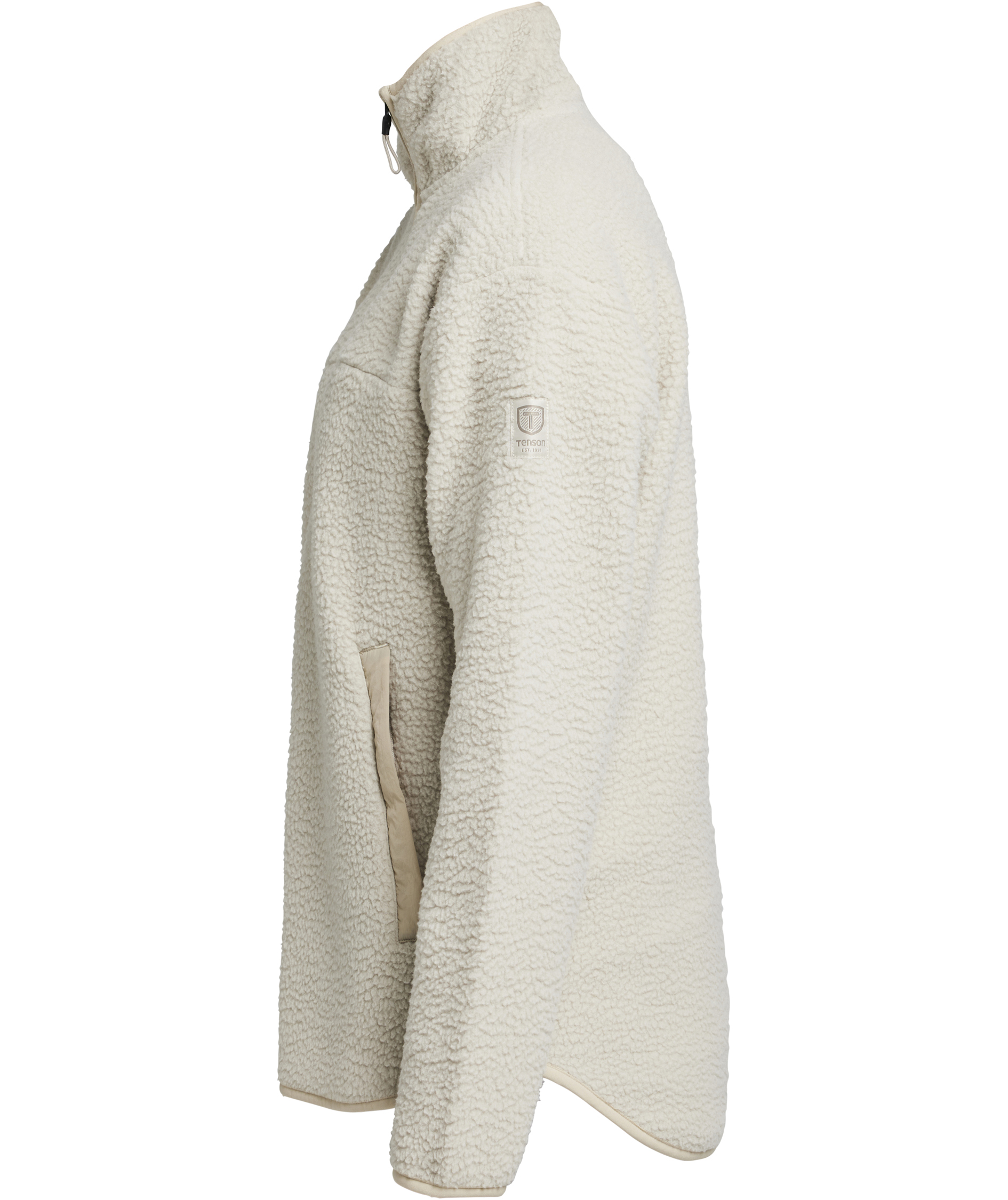 Tenson Yoke womens pile fleece halfzip, Sand, large image number 4