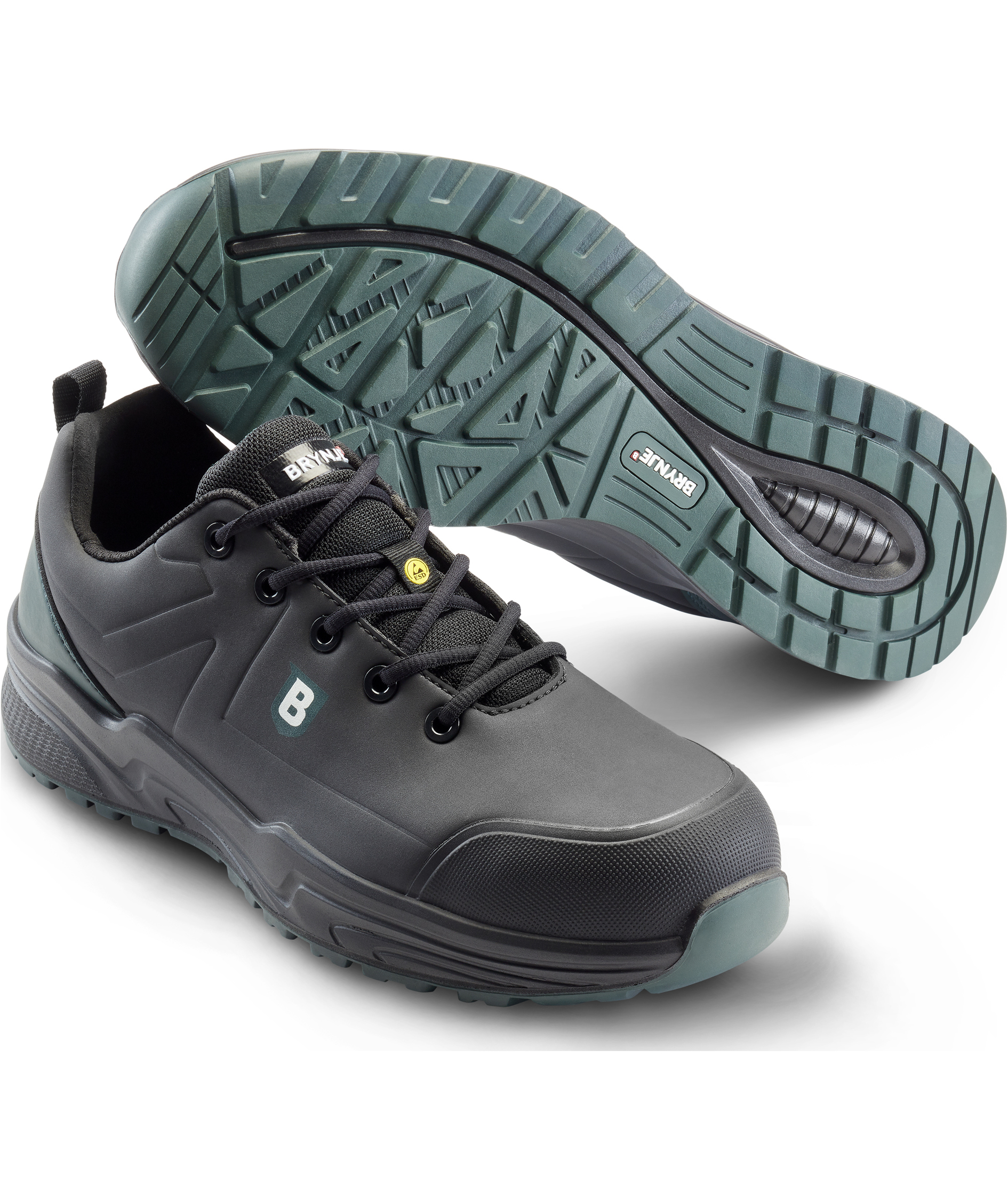 2:a sortering Brynje Green Working skyddsskor S3, Svart