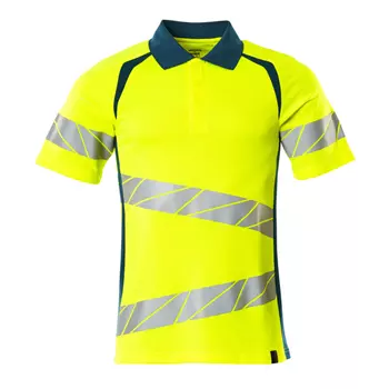 Mascot Accelerate Safe polo shirt, Hi-Vis Yellow/Dark Petroleum